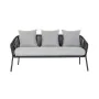 Conjunto de sofá e mesa DKD Home Decor MB-179039 Cinzento Jardim Poliéster Corda Alumínio (151,5 x 72 x 70 cm) (4 pcs) de DKD...