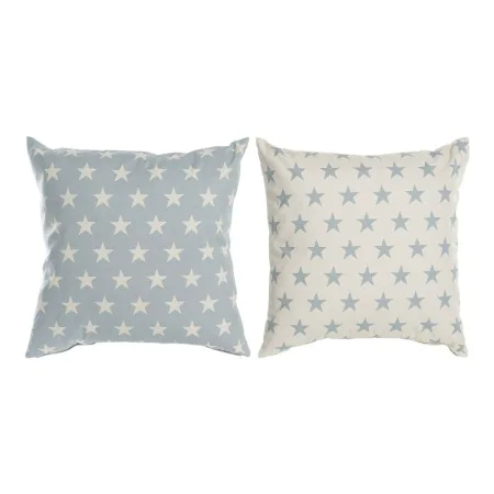 Cojín DKD Home Decor Azul 60 x 10 x 60 cm Estrellas Blanco (2 Unidades) de DKD Home Decor, Cojines - Ref: S3013347, Precio: 3...