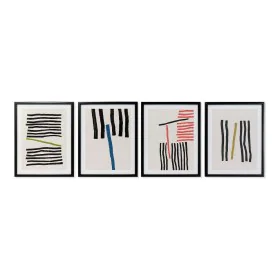 Painting DKD Home Decor Lines Abstract Modern 35 x 3 x 45 cm (4 Units) by DKD Home Decor, Prints on Canvas - Ref: S3013550, P...