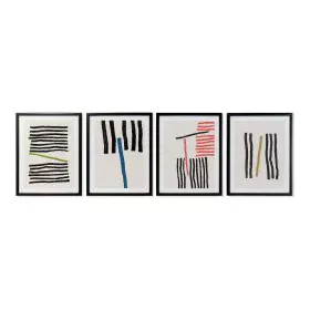 Quadro DKD Home Decor Lines Astratto Moderno 35 x 3 x 45 cm (4 Unità) di DKD Home Decor, Stampe e quadri su tela - Rif: S3013...