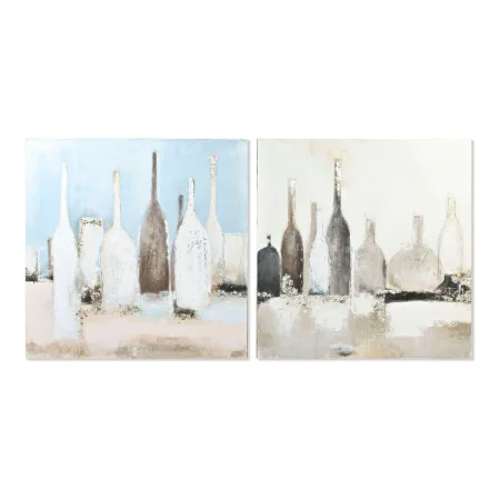 Painting DKD Home Decor CU-179188 Golden 100 x 4 x 100 cm Bottles Cottage (2 Units) by DKD Home Decor, Prints on Canvas - Ref...