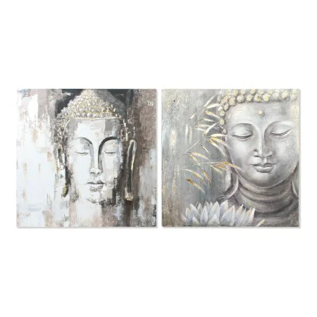 Cadre DKD Home Decor CU-179192 100 x 3,8 x 100 cm Buda Oriental (2 Unités) de DKD Home Decor, Impressions sur toile - Réf : S...