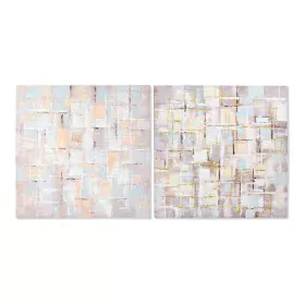 Painting DKD Home Decor Squares Abstract 100 x 3 x 100 cm Modern (2 Units) by DKD Home Decor, Prints on Canvas - Ref: S301361...