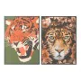 Cadre DKD Home Decor 52 x 2,7 x 72 cm Tigre Moderne (2 Unités) de DKD Home Decor, Impressions sur toile - Réf : S3013690, Pri...