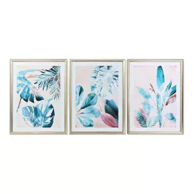 Pintura DKD Home Decor 60 x 4 x 80 cm Tropical (3 Peças) de DKD Home Decor, Impressões sobre tela - Ref: S3013706, Preço: 132...