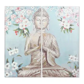 Pintura DKD Home Decor CU-181694 Tela Buda Oriental (140 x 3 x 140 cm) (2 pcs) de DKD Home Decor, Impressões sobre tela - Ref...