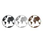 Figura Decorativa DKD Home Decor Mapa do Mundo Preto Cobre Branco 60 x 1 x 60 cm (3 Peças) de DKD Home Decor, Adornos - Ref: ...