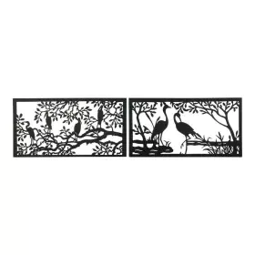 Figura Decorativa DKD Home Decor 96 x 1 x 50 cm Negro Pájaros (2 Unidades) de DKD Home Decor, Adornos - Ref: S3013963, Precio...