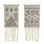 Decoración Colgante DKD Home Decor Étnico Negro Crema Geométrico Boho 46 x 1 x 64 cm (2 Unidades) de DKD Home Decor, Adornos ...