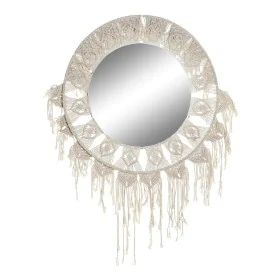 Wall mirror DKD Home Decor ES-171097 75 x 2 x 75 cm Wood White Macrame Boho by DKD Home Decor, Wall-Mounted Mirrors - Ref: S3...