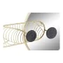 Espelho de parede DKD Home Decor Preto Dourado Cristal Ferro 44 x 7 x 25 cm de DKD Home Decor, Espelhos de parede - Ref: S301...