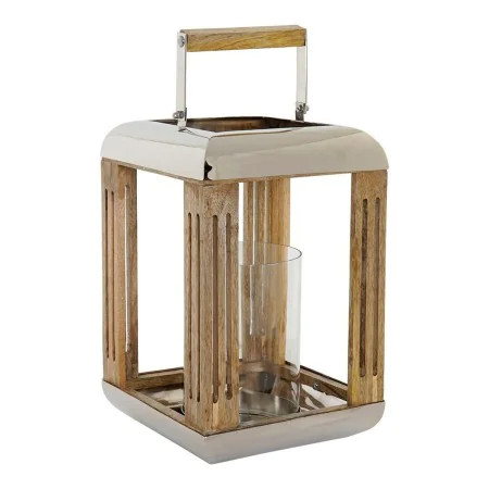 Farol DKD Home Decor Plata Metal Cristal (23 x 23 x 36 cm) de DKD Home Decor, Candelabros y portavelas - Ref: S3014037, Preci...