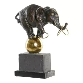 Deko-Figur DKD Home Decor FD-181242 Elefant Schwarz Gold Metall Harz Moderne (31 x 13 x 41 cm) von DKD Home Decor, Sammlerstü...