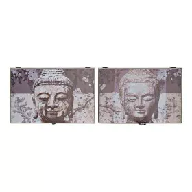 Abdeckungen DKD Home Decor 8424001698608 Zähler Buddha Grau Holz Holz MDF 2 Stück 46,5 x 6 x 31 cm von DKD Home Decor, Schrän...