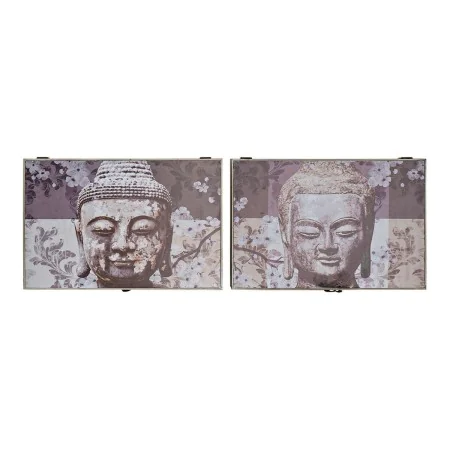 Cover DKD Home Decor 8424001698608 Counter Buddha Grey Wood MDF Wood 2 Units 46,5 x 6 x 31 cm by DKD Home Decor, Cupboards an...