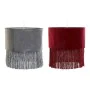 Lamp Shade DKD Home Decor 8424001773930 Grey Burgundy Metal Velvet Fringe Sixties 30 x 30 x 29 cm (2 Units) by DKD Home Decor...