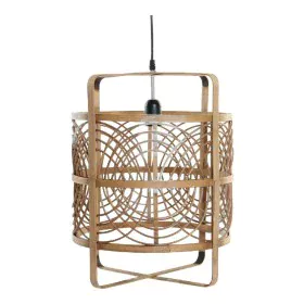 Candeeiro de teto DKD Home Decor Preto Natural Bambu Plástico 50 W 220 V 37 x 37 x 46 cm de DKD Home Decor, Iluminação suspen...