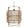 Candeeiro de teto DKD Home Decor Preto Natural Bambu Plástico 50 W 220 V 37 x 37 x 46 cm de DKD Home Decor, Iluminação suspen...