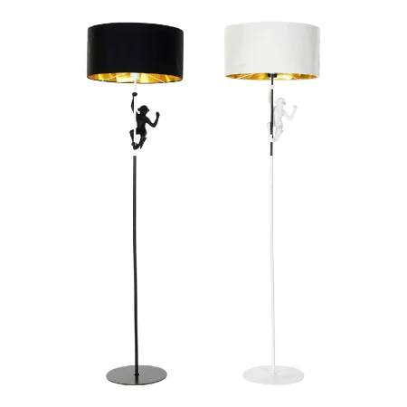 Floor Lamp DKD Home Decor 8424001827312 44 x 44 x 166 cm Black Golden Metal White Resin 220 V 50 W (2 Units) by DKD Home Deco...