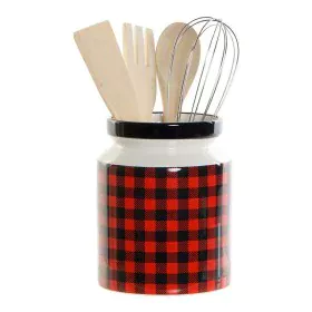 Pot for Kitchen Utensils DKD Home Decor Black Multicolour 1 L 11,5 x 11,5 x 26 cm by DKD Home Decor, Food storage - Ref: S301...