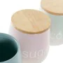 Barattolo DKD Home Decor Azzurro Verde Rosa 10 x 10 x 16 cm (3 Unità) di DKD Home Decor, Conservazione di alimenti - Rif: S30...