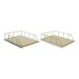 Jeu de plateaux organisateurs DKD Home Decor Vert polypropylène Bois MDF 28,5 x 36 x 9 cm (2 Unités) (1 Unité) de DKD Home De...