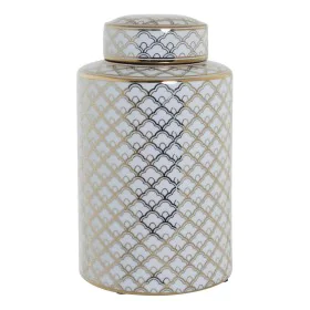 Vaso DKD Home Decor 18 x 18 x 30,5 cm Porcelana Dourado Branco de DKD Home Decor, Jarrões - Ref: S3015248, Preço: 49,60 €, De...