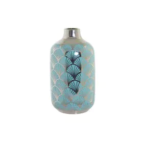 Vase DKD Home Decor 13 x 13 x 26 cm Porcelain Turquoise Oriental Chromed by DKD Home Decor, Vases - Ref: S3015272, Price: 23,...