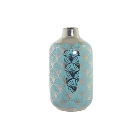 Vase DKD Home Decor 13 x 13 x 26 cm Porcelaine Turquoise Oriental Chrome de DKD Home Decor, Vases - Réf : S3015272, Prix : 23...