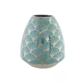 Vase DKD Home Decor Porcelaine Turquoise Oriental Chrome 16 x 16 x 18 cm de DKD Home Decor, Vases - Réf : S3015273, Prix : 24...