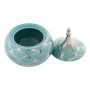 Jewelry box DKD Home Decor Porcelain Turquoise 14 x 14 x 17 cm by DKD Home Decor, Wardrobe Jewellery Organisers - Ref: S30152...