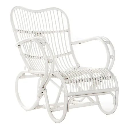 Armchair DKD Home Decor 75 x 85 x 85 cm White Rattan by DKD Home Decor, Chair and sofa accessories - Ref: S3015624, Price: 21...