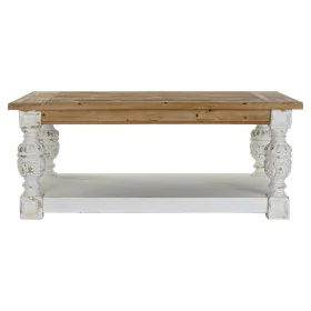 Mesa auxiliar DKD Home Decor Abeto Aluminio Blanco Marrón claro 120 x 70 x 50 cm Madera MDF de DKD Home Decor, Mesas - Ref: S...