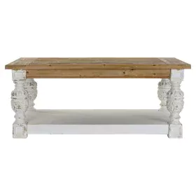 Mesa auxiliar DKD Home Decor Abeto Aluminio Blanco Marrón claro 120 x 70 x 50 cm Madera MDF de DKD Home Decor, Mesas - Ref: S...