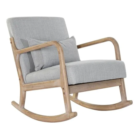 Armchair DKD Home Decor MB-179429 Grey Natural Light grey Rubber wood Sixties 66 x 88 x 78 cm by DKD Home Decor, Chair and so...