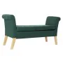 Banquette DKD Home Decor 8424001795512 Naturel Bois Polyester Vert (130 x 44 x 69 cm) de DKD Home Decor, Chaises - Réf : S301...