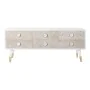 Mobile TV DKD Home Decor 119 x 42 x 50 cm Abete Dorato Bianco Marrone Chiaro di DKD Home Decor, Tavoli e porta TV - Rif: S301...