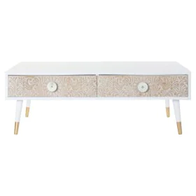 Mobile TV DKD Home Decor Bianco Brad Marrone Chiaro (120 x 65 x 42 cm) di DKD Home Decor, Tavoli e porta TV - Rif: S3015917, ...