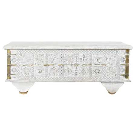 Mesa auxiliar DKD Home Decor MB-182010 Blanco Dorado Metal Madera de mango 115 x 60 x 45 cm de DKD Home Decor, Mesas - Ref: S...