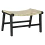 Banquette DKD Home Decor 8424001823192 65 x 47 x 40 cm Naturel Teck Noir de DKD Home Decor, Chaises - Réf : S3015968, Prix : ...