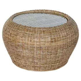 Mesa de apoio DKD Home Decor 8424001825165 82 x 82 x 48 cm Cristal Natural Alumínio de DKD Home Decor, Jogos de móveis - Ref:...