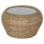 Mesa de apoio DKD Home Decor 8424001825165 82 x 82 x 48 cm Cristal Natural Alumínio de DKD Home Decor, Jogos de móveis - Ref:...