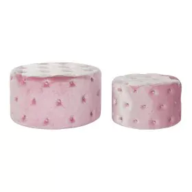 Reposapiés DKD Home Decor Rosa Velvet Madera MDF Glam (2 pcs) de DKD Home Decor, Otomanas y reposapiés - Ref: S3015999, Preci...