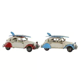 Figurine Décorative DKD Home Decor 27 x 11 x 13 cm Rouge Voiture Bleu Vintage (2 Unités) de DKD Home Decor, Objets de décorat...