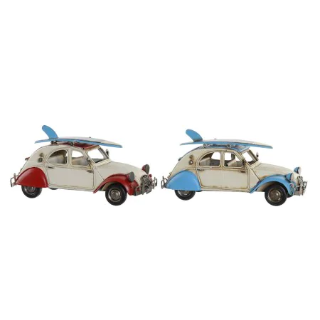 Figura Decorativa DKD Home Decor 27 x 11 x 13 cm Vermelho Carro Azul Vintage (2 Unidades) de DKD Home Decor, Adornos - Ref: S...