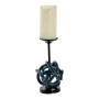 Bougeoir DKD Home Decor 8424001723041 Verre Bleu Métal 13 x 13 x 25 cm de DKD Home Decor, Bougeoirs et chandeliers - Réf : S3...