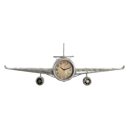 Orologio da Parete DKD Home Decor ‎RE-154001 Aereo Vetro Grigio Metallo (141 x 20 x 46.5 cm) di DKD Home Decor, Orologi da pa...