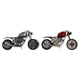 Orologio da Tavolo DKD Home Decor Motocicletta 44 x 13,5 x 23 cm Rosso Grigio Moto Ferro Vintage (2 Unità) di DKD Home Decor,...