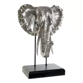 Statua Decorativa DKD Home Decor RF-177266 42 x 30 x 56 cm Elefante Argentato Nero Resina Coloniale Legno MDF di DKD Home Dec...