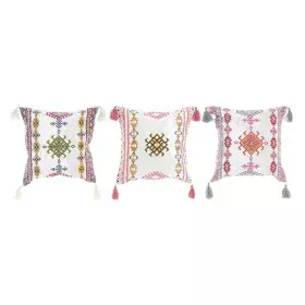 Coussin DKD Home Decor 8424001817528 Multicouleur Arabe 40 x 10 x 40 cm Frange (3 Pièces) de DKD Home Decor, Coussins - Réf :...